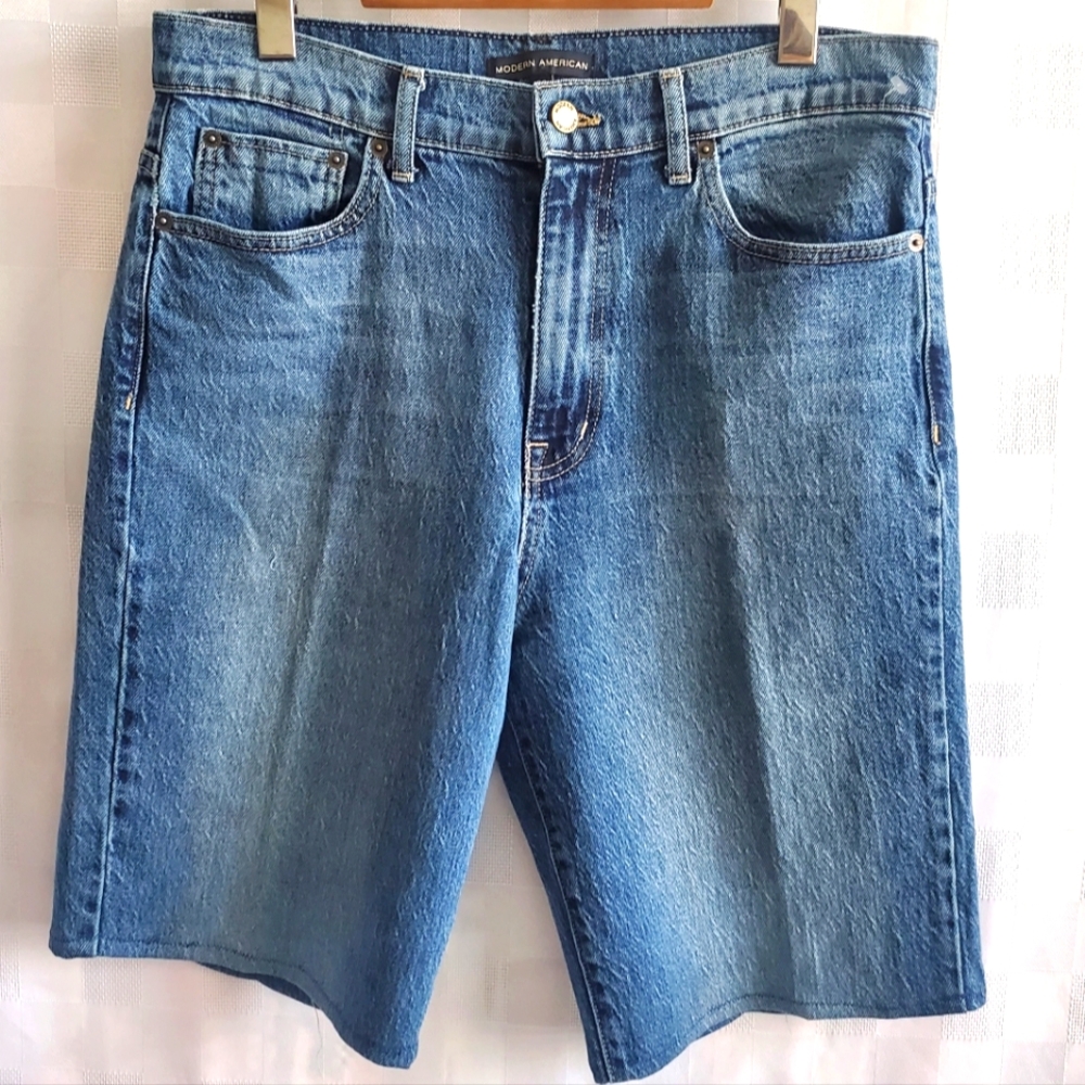 MODERN AMERICAN Women's Walking Jorts Pre-washed SAVANNAH High Wide Rhiannon 30